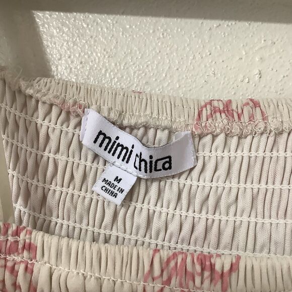 Mimi Chica Romantic Feminine Cottagecore Tiered Ruffle Fairy Midi Dress Medium - Picture 9 of 11